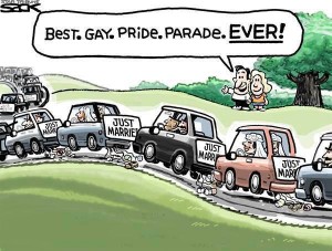 Cartoon gay marriage