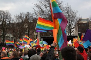 Protest tegen Poetin - COC Amsterdam