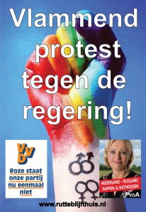 Vlammend protest tegen de regering