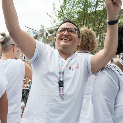 Vanny op de TransUnited boot tijdens Pride Amsterdam 2017